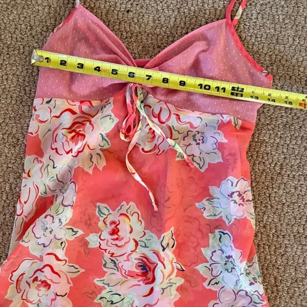 π Y2K Floral Mesh Slip Dress - Picture 6 of 7